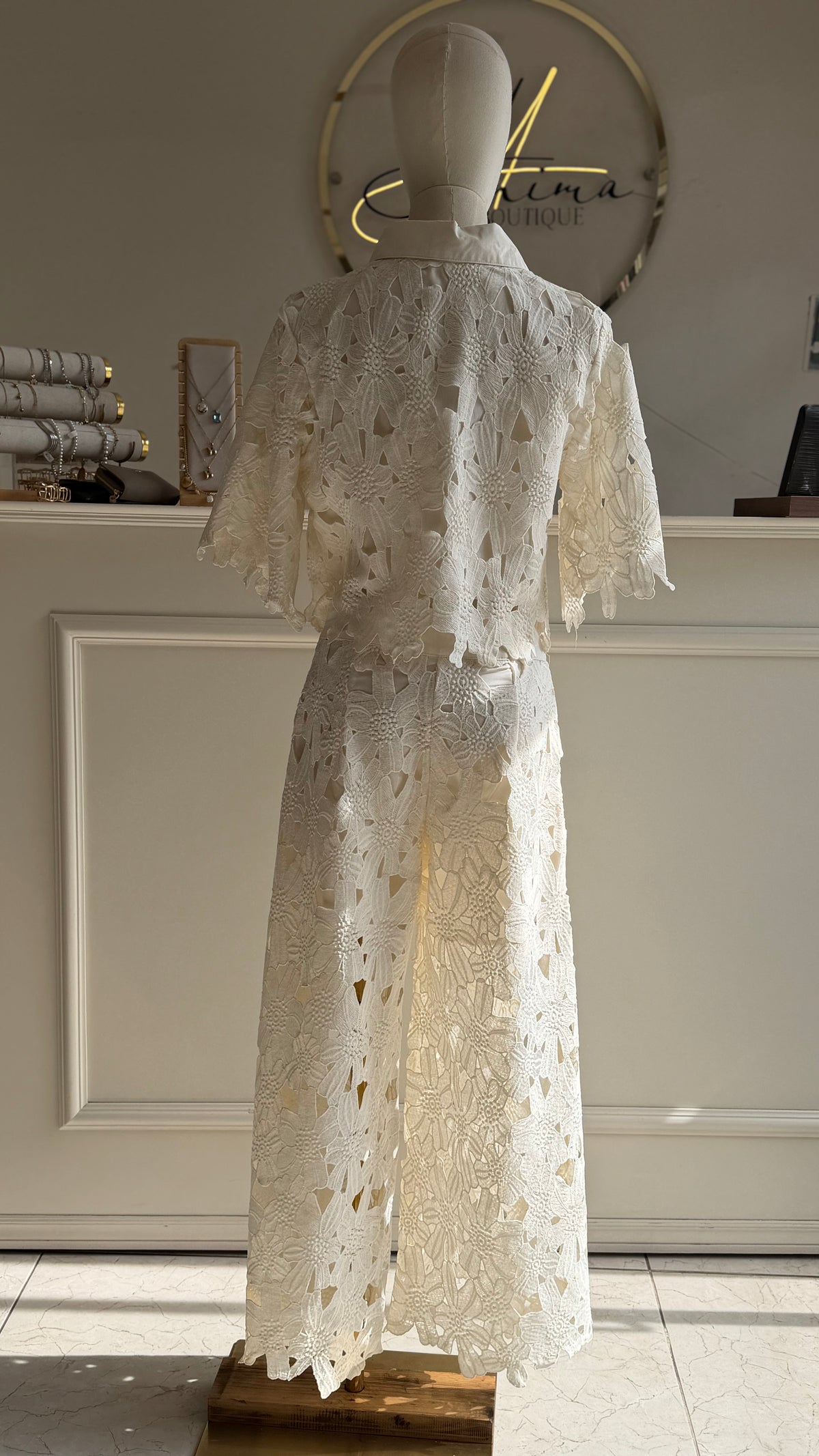 Conjunto encaje ivory