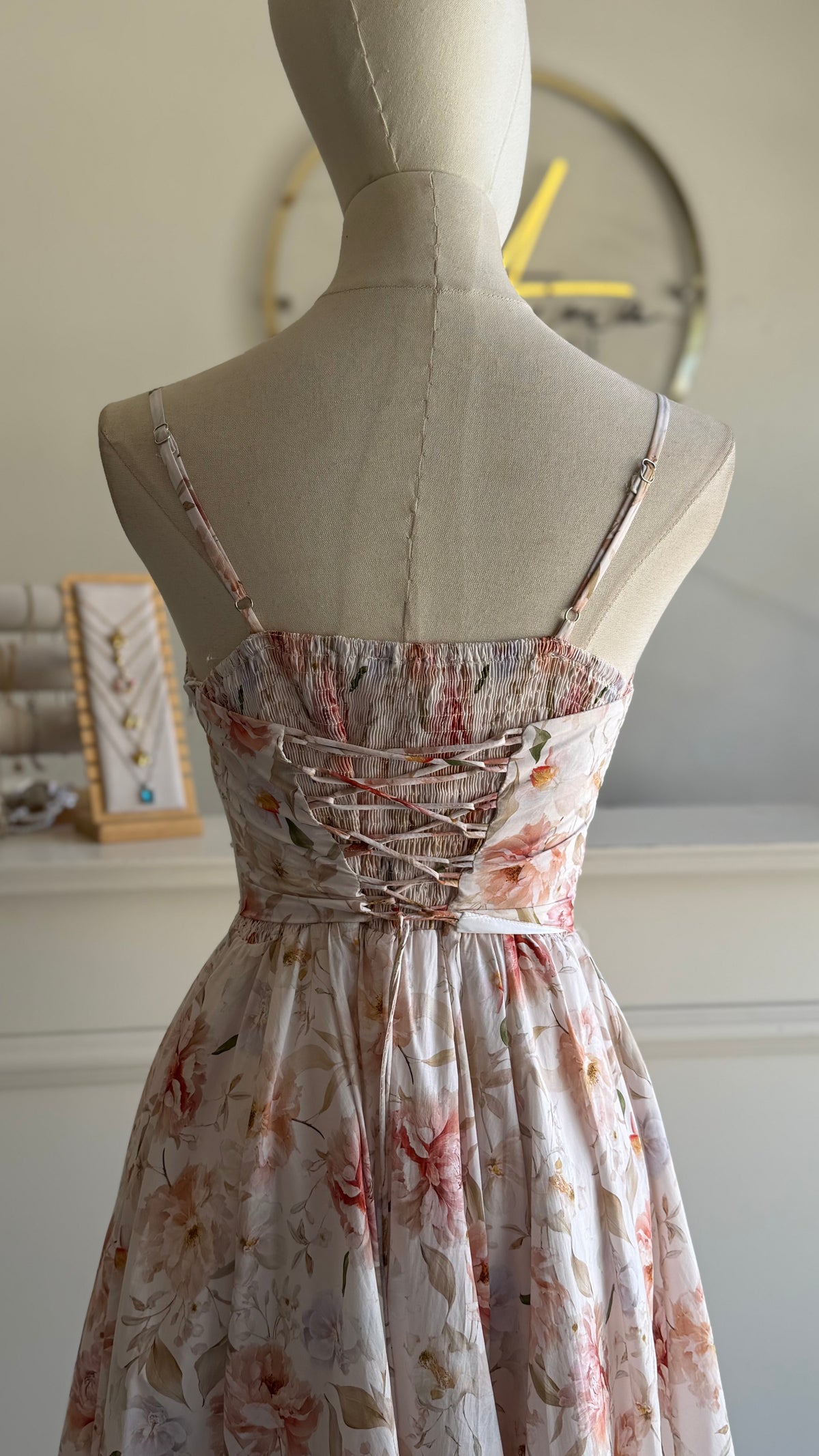 Vestido midi corset floral