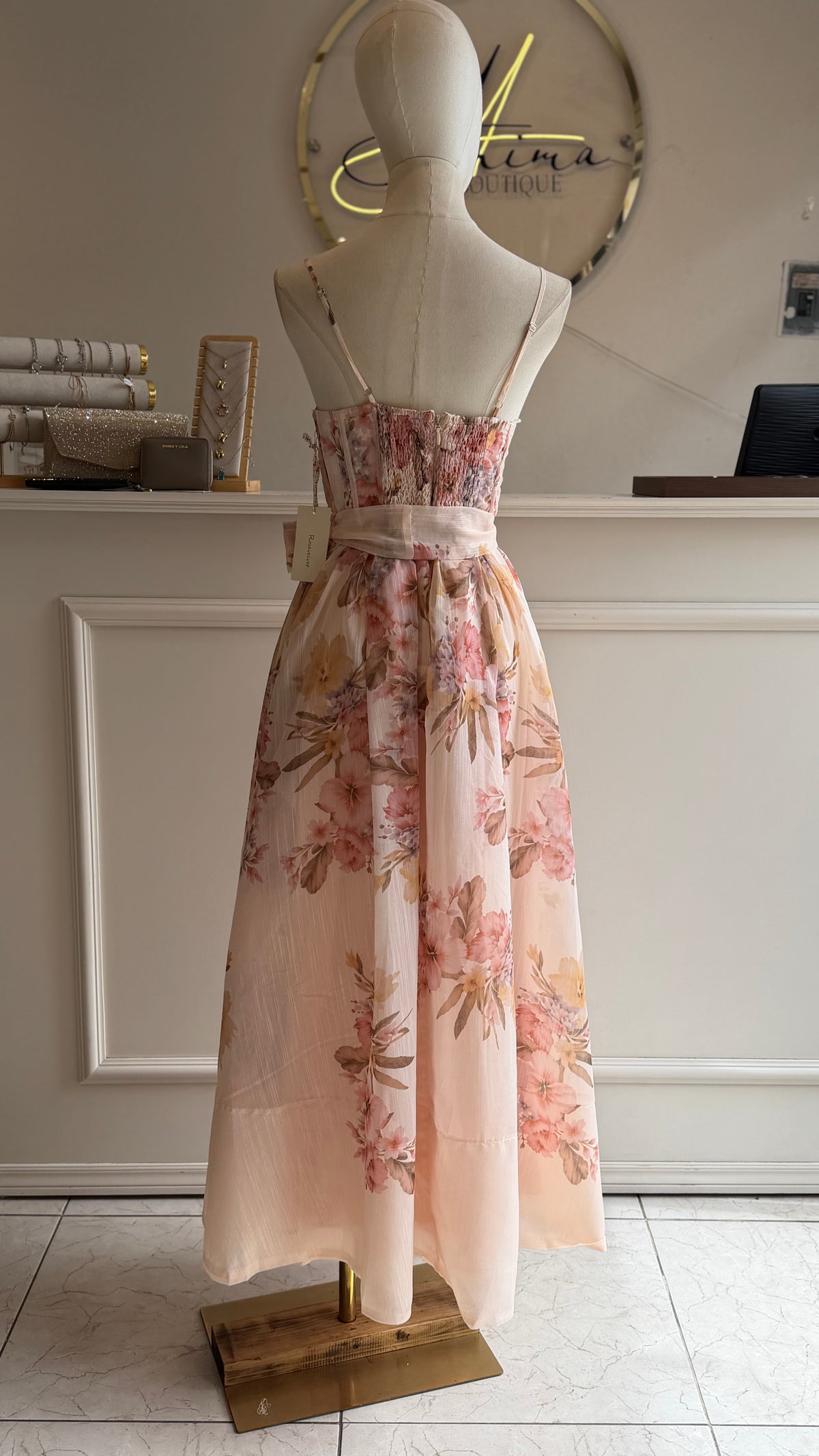 Vestido midi flores