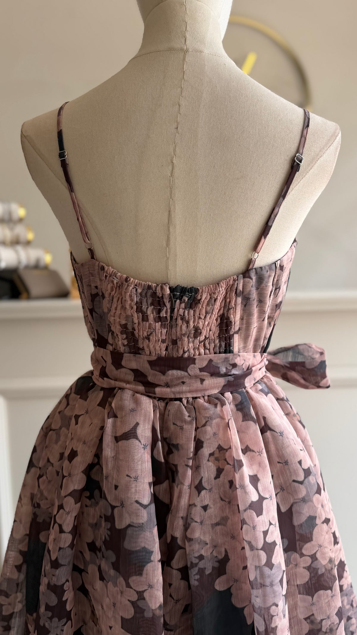 Vestido midi café