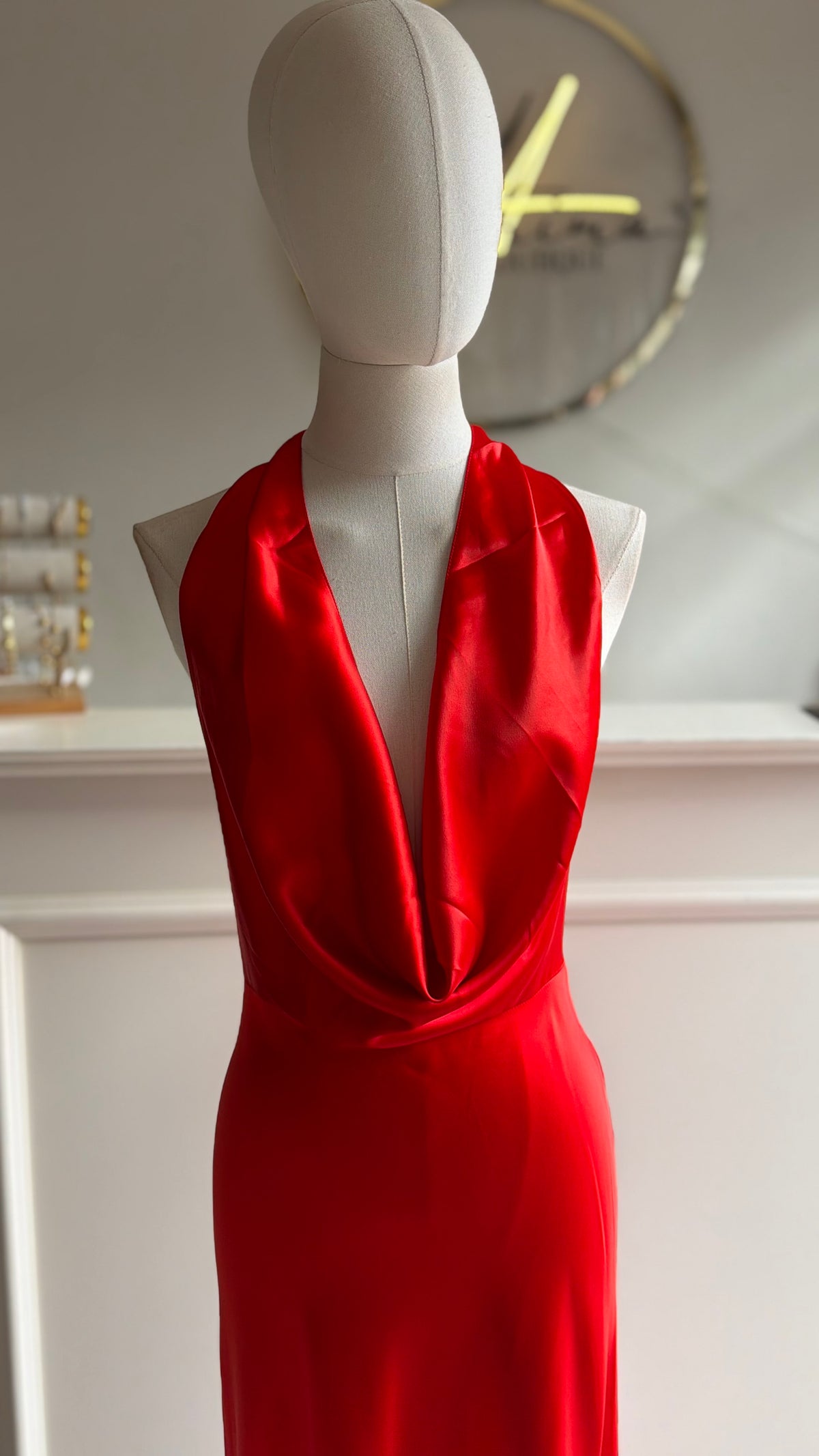 Vestido satin rojo