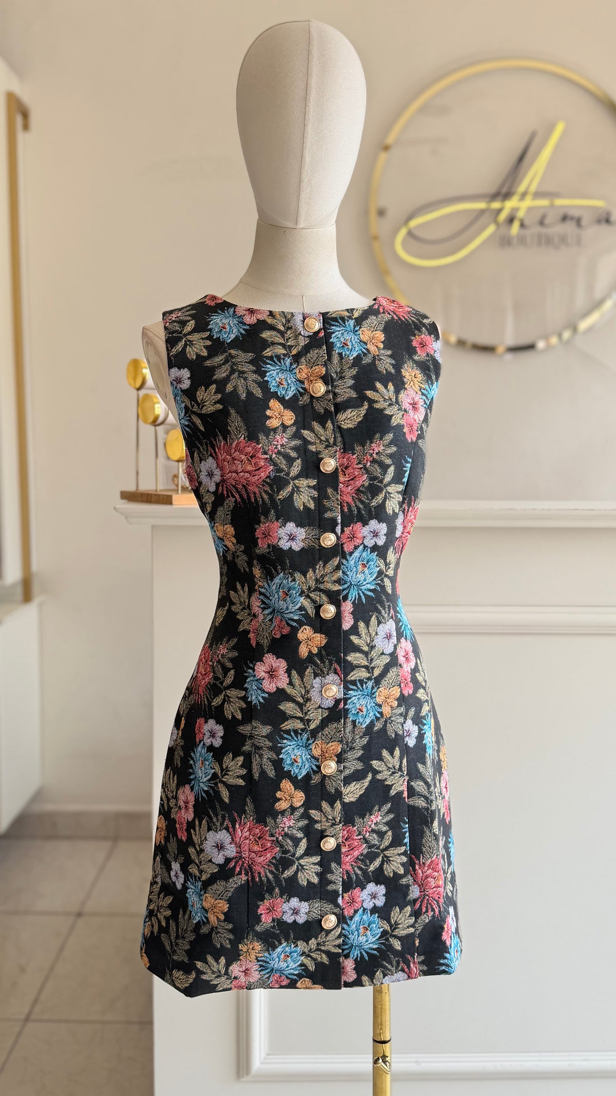 Vestido corto flores