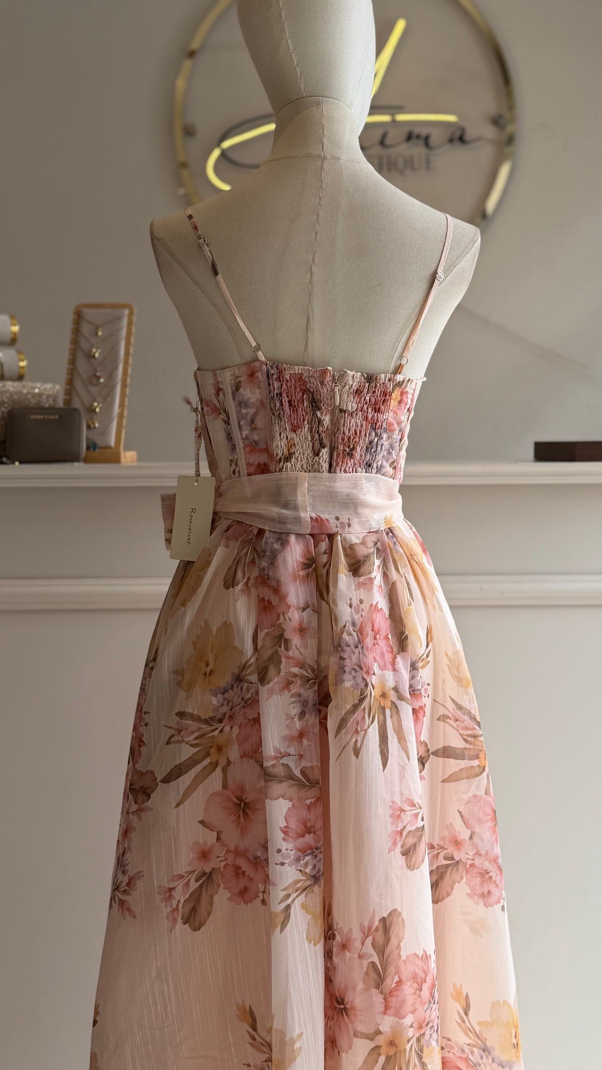 Vestido midi flores