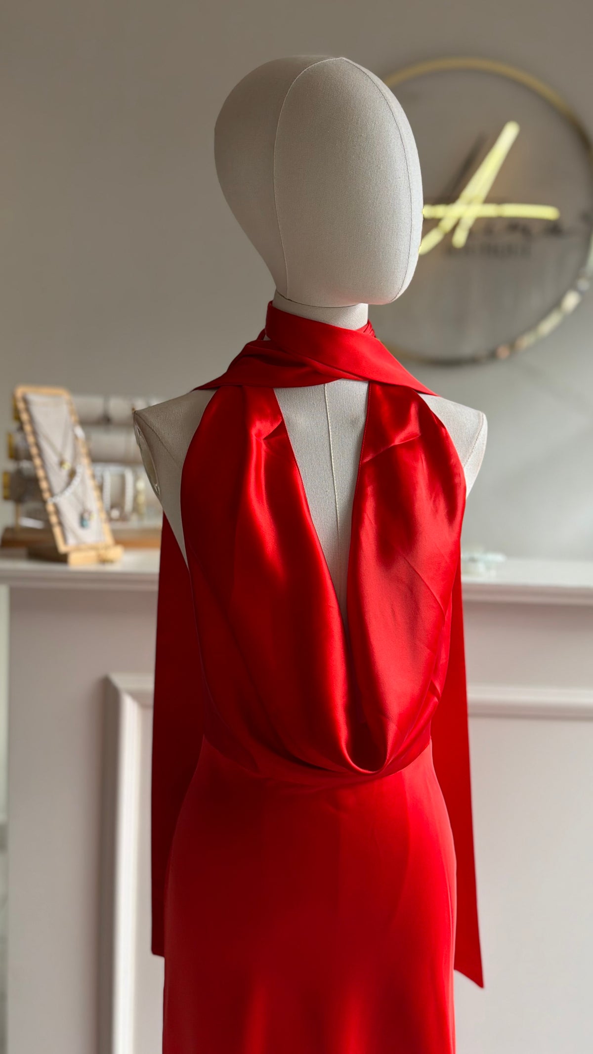 Vestido satin rojo