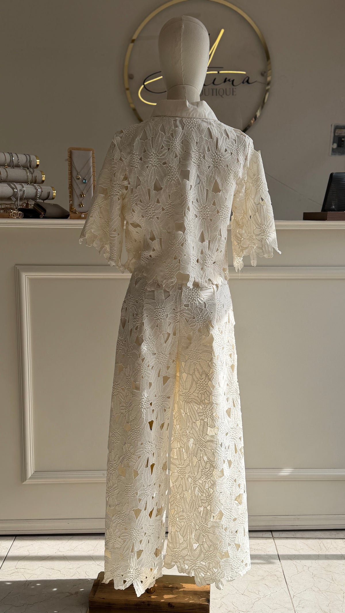 Conjunto encaje ivory
