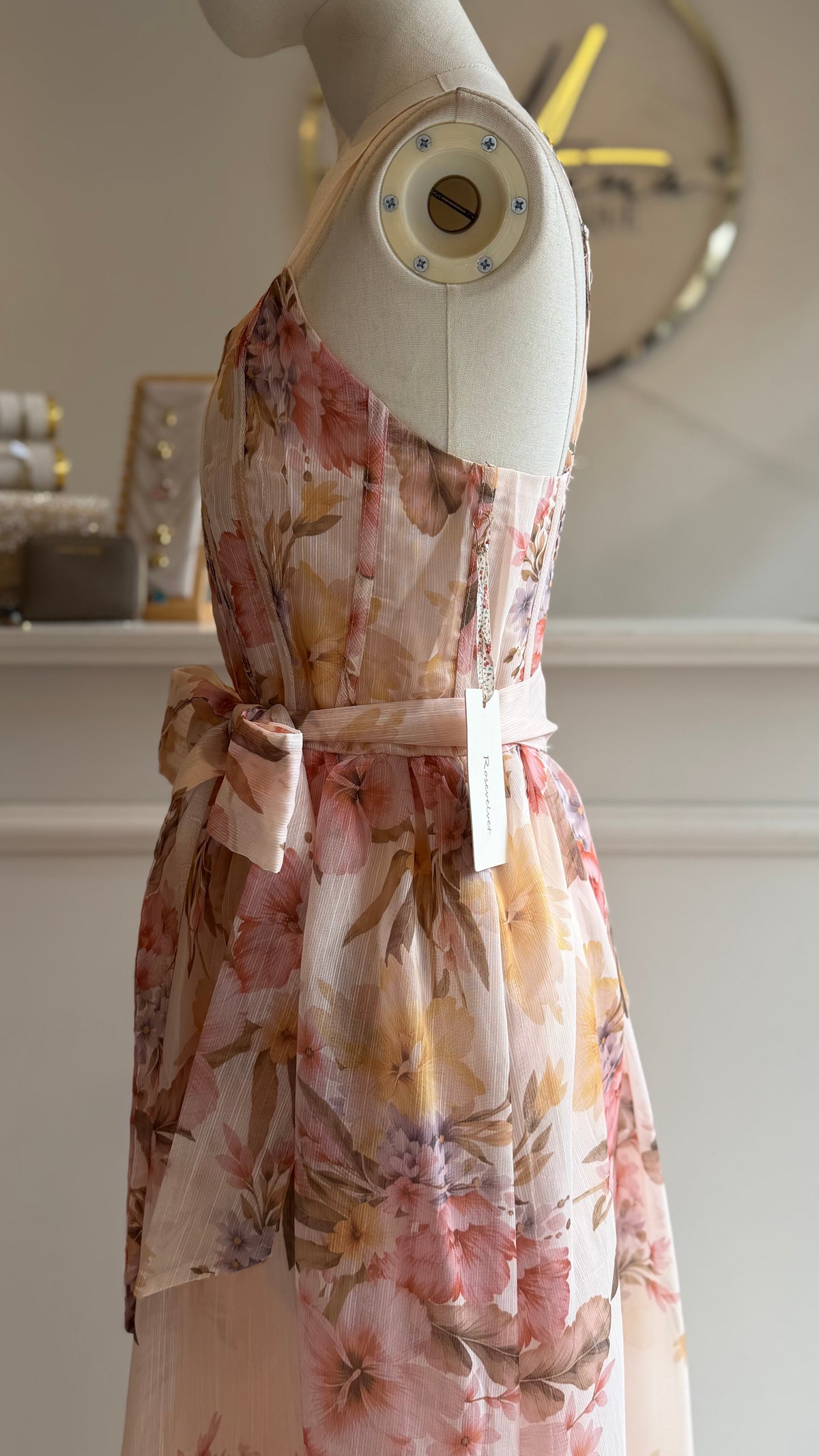 Vestido midi flores