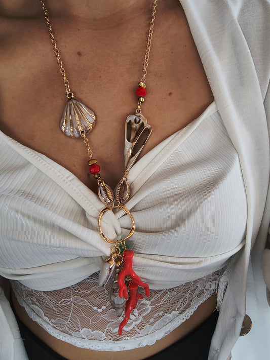 COLLANA CORALLO GOLD