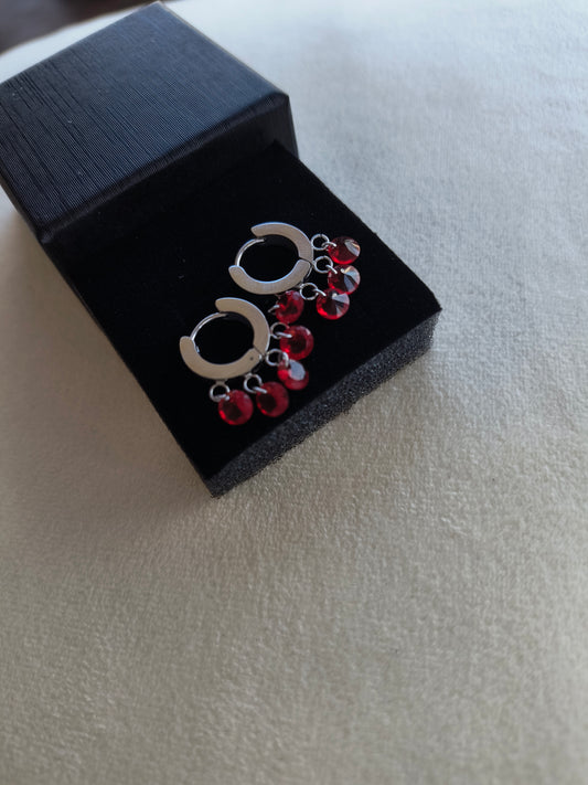 ORECCHINI GRAPPOLO RED