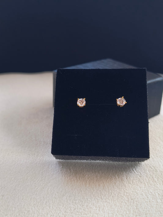 ORECCHINI PUNTO LUCE ZIRCONE GOLD